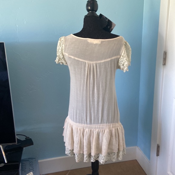 Vintage style gauze dress, bow front, size large- adorable - Picture 4 of 7